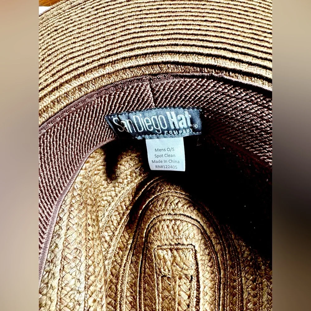 Stylish Brown Men's Hat San Diego Hat Company Paper 100% O/S Unisex